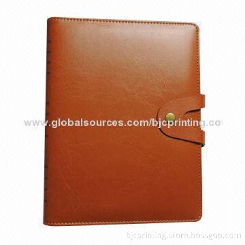 PU leather hard cover book printing service, gloss and matte lamination finish
